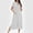 White-P, variant on Puntoco Zip Up Robe for Women Short Sleeve Long Housecoat Bathrobes Full Length Nightgown with Pockets White-P XL