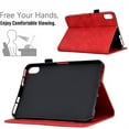 thumbnail image 2 of Jiahe Cover For iPad 10th Generation 2022 10.9 inch,Rugged Shockproof Emboss Flower Pattern Auto Wake/Sleep Card Slot Kickstand Full Protection Case Cover,Red, 2 of 9