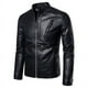 thumbnail image 1 of Chaqueta casual de cuero para hombre, moderna, ajustada, elegante, para jóvenes, chaqueta de motociclista para primavera y otoño, 1 of 5