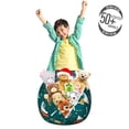 thumbnail image 3 of Spaceship Storage Toy Bag Chair, Outer Space Cartoon with Dotted Backdrop Futuristic Themes Saturn Sun and Nebula, Stuffed Animal Organizer Washable Bag, Small Size, Multicolor, by Ambesonne, 3 of 3