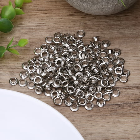

Eyelet Metal Eyelet Double Side Eyelet Shoes Eyelet 100pcs 5mm Brass Double Sided Eyelets Rivets Grommet For Belt Shoes Bag Leather CraftSilver