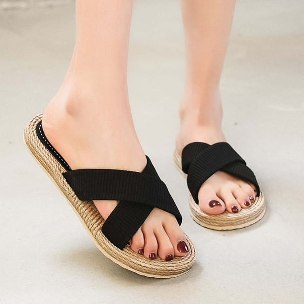 Flat cross best sale sandals