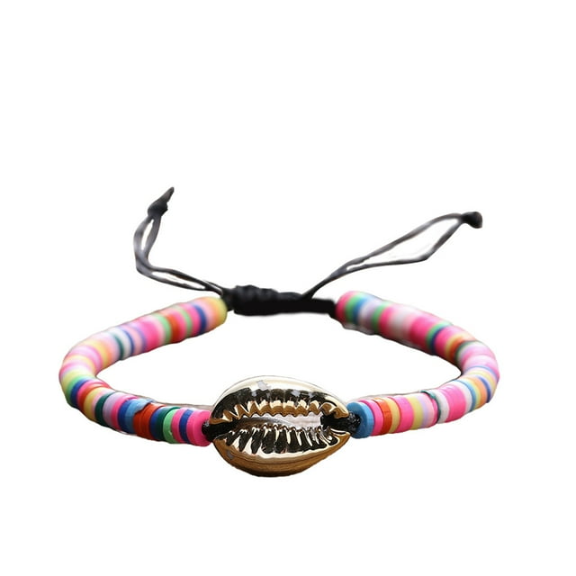 1 Set Braided Bracelets Handcrafted Comfortable Bracelet Exotic Teen Girls Fashion Accessory for Daily Dress Colorful Gold