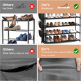 thumbnail image 4 of Behome 5-Tier Metal Shoe Rack, Shoe Rack Storage Organizer with Side Pocket, Shoe Shelf for Entryway, Closet, Bedroom, Living Room, Black, 4 of 6