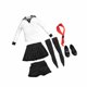 thumbnail image 4 of Traje de uniforme para niña, ropa para mujer, falda, disfraz de moda elegante, Cosplay para muñeca BJD de 12 pulgadas, figuras femeninas, vestir el, 4 of 8