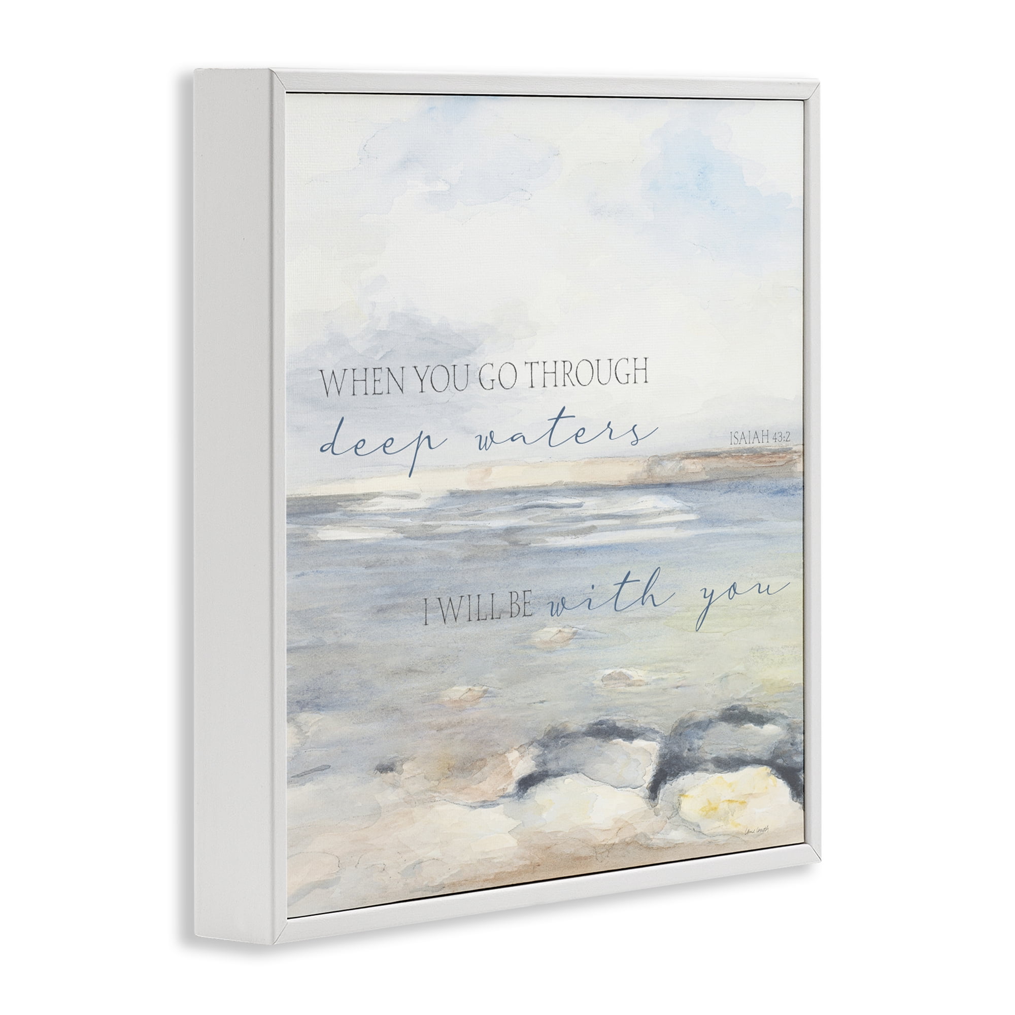 Stupell Industries Deep Waters with You White Framed Giclee Art, design by Lanie Loreth