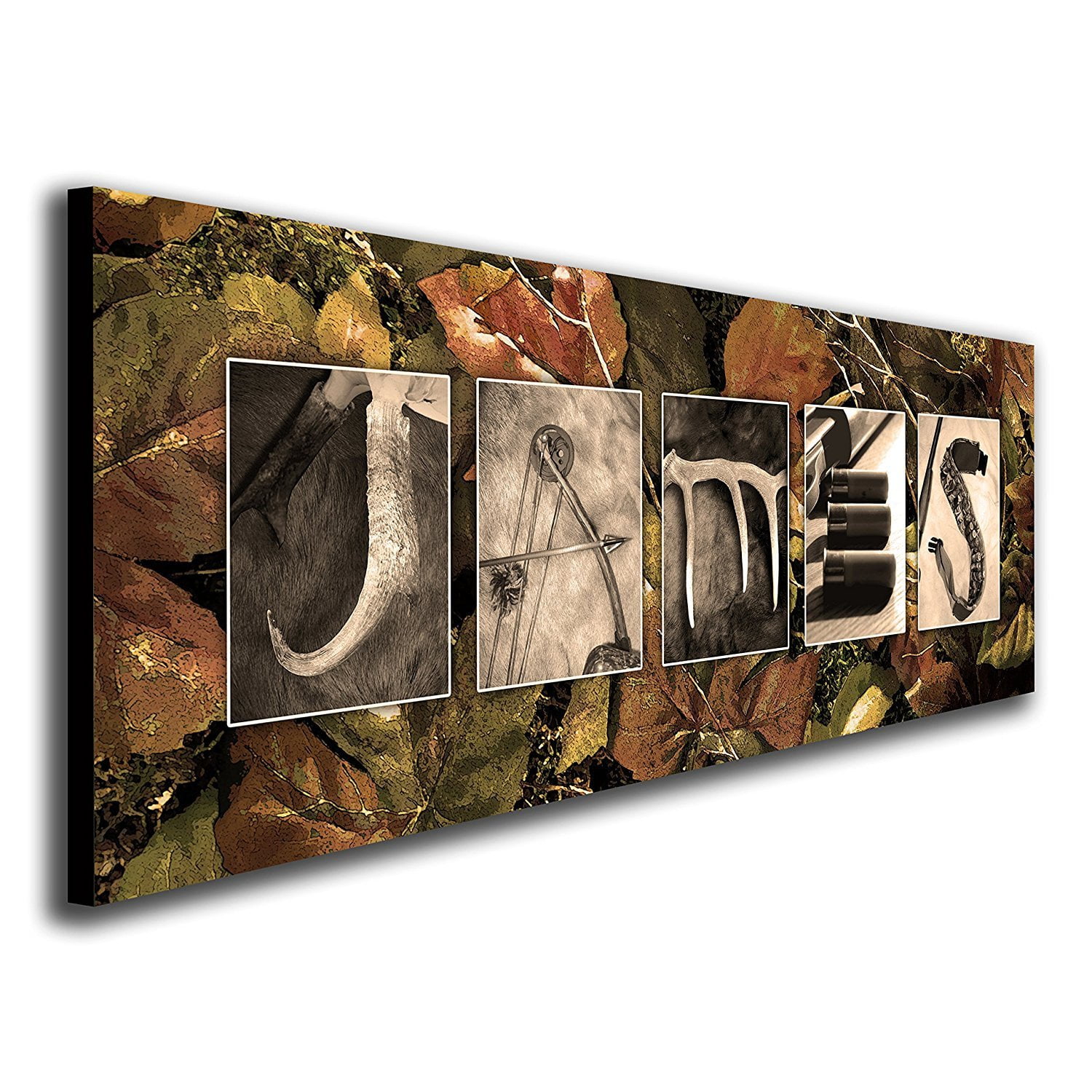 Personalized Hunting Canvas Wall Art Live Preview Choose Each Photo Multiple Options Walmart Com Walmart Com