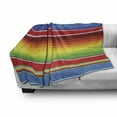 thumbnail image 3 of Abstract Soft Flannel Fleece Throw Blanket, Horizontal and Colored Blanket Rug Lines Pattern Vibrant Abstract Design, Cozy Plush for Indoor and Outdoor Use, 60" x 80", Multicolor, by Ambesonne, 3 of 6