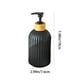 thumbnail image 3 of Juego de dispensadores de jabón de vidrio Black Clear | Bomba de jabón de manos de baño con grano vertical | Botella de lavavajillas de cocina de 14oz | Recargable antideslizante con textura, 3 of 7