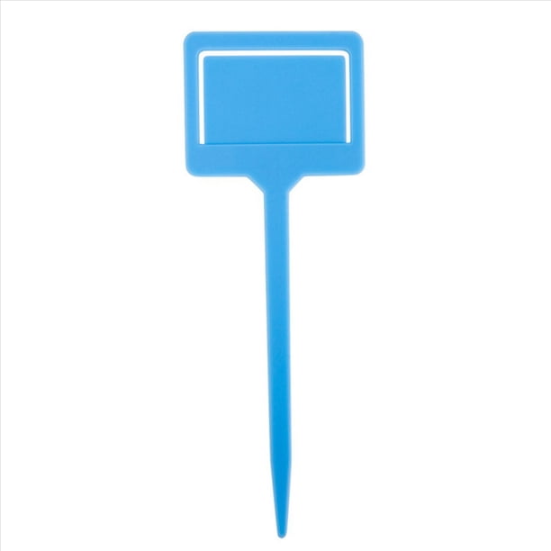 100 Etiquetas de Plástico para Jardinería, Color Azul, Etiquetas para Suculentas, Etiquetas para Plantas en Macetas