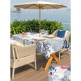 thumbnail image 5 of Outdoor Tablecloth with Umbrella Hole for Patio/Picnic/Party/Camping, Navy Blue Coastal Waterproof Table Cloth Rectangle Table Cover Washable, Grey Red Beige Coral Starfish Nautical (60"x 120"), 5 of 9
