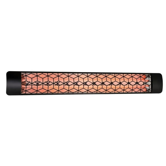 Eurofase Heating - 6000 Watt Electric Infrared Dual Element Heater-208 Voltage-Black Finish-Stella Decorative Fascia