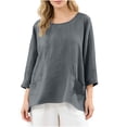 thumbnail image 2 of Neewe Womens Long Sleeve Shirts Casual Summer Fashion Ladie Tops Loose Fit Spring Lightweight Clothes Beach Vacation, 2 of 9