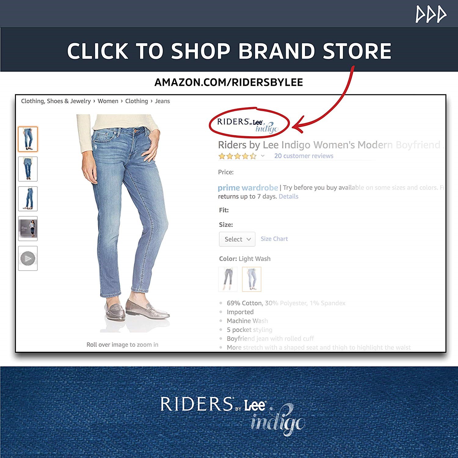 Veste En Jean Riders By Lee Pour Femme - Coupe Classique, Poches Fonctionnelles, Style Décontracté