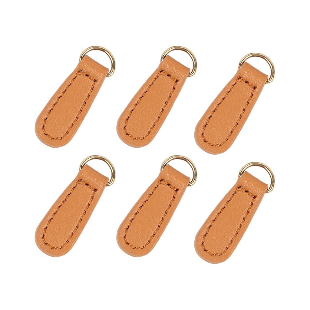 2pcs Leather Zipper Pull Tags Zip Puller Handbag Repair Accessory - Red, as  described 