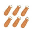 thumbnail image 2 of Rongfmy 6Pcs Zipper Pull Zipper Tags Craft PU Leather Durable for Purses Handbags Brown, 2 of 8