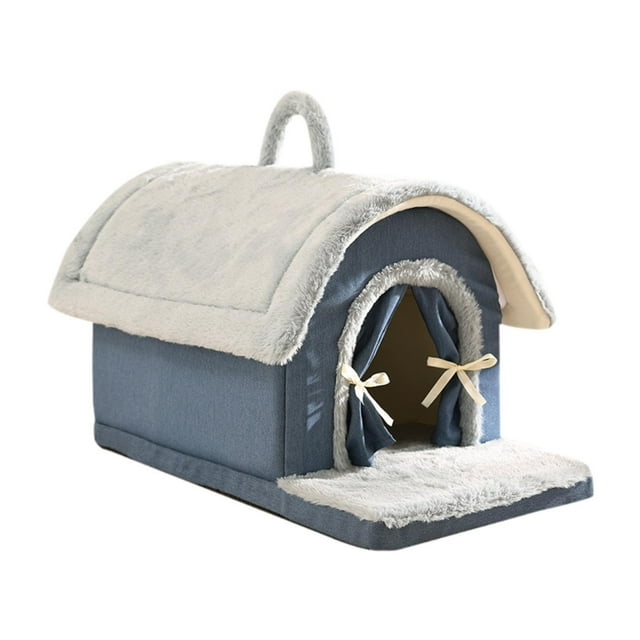 Cueva para perros pequeños, cueva para gatos, cálida, extraíble, antideslizante, interior, cerrada, L