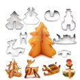 thumbnail image 1 of Juego de 8 paquetes de cortadores de galletas navideñas, con paquete de 50 bolsas para dulces y galletas, 1 of 1