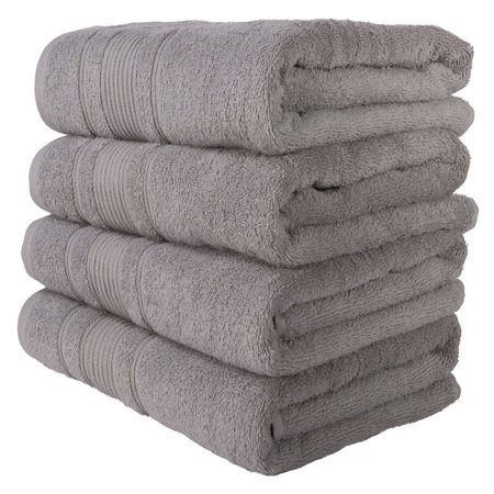 4-Piece Bath Towels Set for Bathroom, Spa & Hotel Quality | 100% Cotton