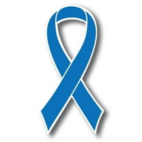 Magnet Me Up Support Colon Cancer Awareness Blue Ribbon Magnet Decal, 3.5x7 In, Vinyl Automotive Magnet