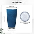 thumbnail image 4 of Salouo Deep Blue Glitter Print 20oz Tumbler with Lid,Stainless Steel Vacuum Insulated Tumbler Durable Insulated Coffee Mug Thermal Cup with Splash Proof Sliding Lid-Straw Three-piece Set, 4 of 8