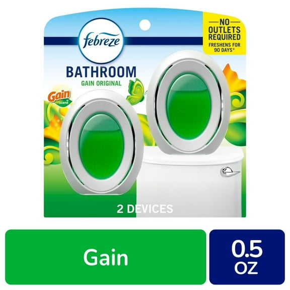 Febreze Bathroom Air Freshener Gain Original Scent 2 ct - Pack of 1