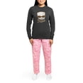 thumbnail image 4 of CafePress - Marsh Mellow - Women's Long Sleeve Charcoal Gray Pajamas, 4 of 7