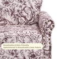 thumbnail image 3 of DREAMSIDEA Accent Chairs Set of 2 Upholstered Pattern Morden Armchair Comfy Linen Fabric Reading Chairs for Living Room,Rococo Plum, 3 of 7