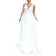 thumbnail image 2 of FcBaudy Robe à Manches Courtes Col en V, Robes d'Été pour Femmes, Robes pour Femmes Col en V Longue Robe de Soirée Formelle de Mariage Robe de Fête Bal Demoiselle d'Honneur Robe pour Femmes, 2 of 9