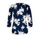 thumbnail image 5 of ICHUANYI Clearance Women's Fashion Printed T-shirt 3/4 Sleeves Blouse Round Neck Casual Tops(Navy, S) ICHUANYI WER2023080810978, 5 of 5