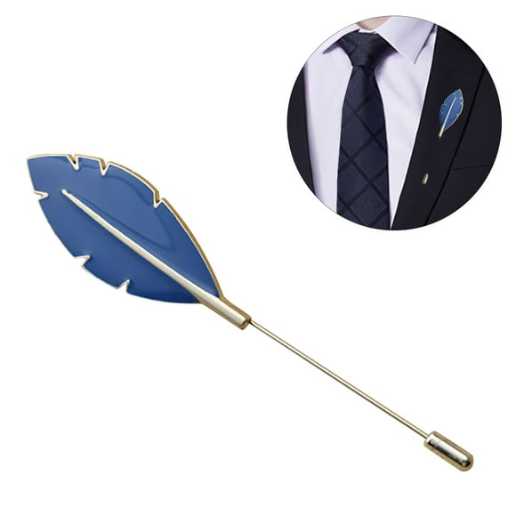 Lapel Pin Fashionable Vintage Leaf Shape Lapel Brooch Pin Lapel Stick Pin for Men