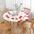 thumbnail image 3 of Round Picnic Table Cloth 100% Waterproof & Oil Proof, Elastic Fitted Table Cover for 36"-44" Round Tables, for Dining, Camping, Outdoor, 3 of 7