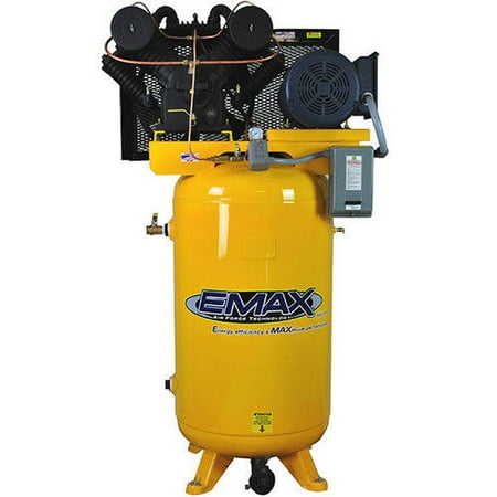EMAX EP07V080V3 80 Gallon 7.5 HP 2-Stage 3-Phase Vertical Air Compressor