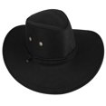 thumbnail image 2 of Outdoor Wide Brim Sun Hat Cowgirl Hat For Men Women During Travel In Black Color 1Pack, 2 of 2