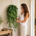 thumbnail image 5 of Artificial Hanging Plants Fake Plants Faux PlantS UV Resistant Plastic Plants for Outdoor Indoor Wall Hangings Artificial Plants for Front Porch Patio Garden Home, 5 of 6