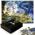 thumbnail image 3 of Ambesonne Native Jigsaw Puzzle Durable Cardboard, Old American Dreamcatcher, 1000 pcs, Indigo and Pale Yellow, 3 of 6