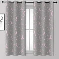 thumbnail image 3 of Star Curtains for Bedroom 42x63inch Kids Blackout Curtains Grey Blackout Curtains Insulated Room Darkening Window Drapes for Nursery 2 Panels, 3 of 7