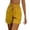 Yellow, variant on TAGOLD Women Casual Pants Multi Color Shorts With Drawstring Waistband For Summer Daily Wear