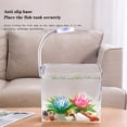 thumbnail image 3 of Small Fish Tank, Betta Fish Tank With LED Light, Wall Mounted Filter, High Transparency Square Fish Tank, Aquarium Starter Kits For Living Room Home Office, 3 of 8