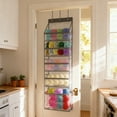 thumbnail image 5 of Door Mounted Yarn Storage Rack with 6 Zippered Compartments Large Capacity Knitting Organizer for Crochet Supplies Needles and Craft Room Organization, 5 of 5
