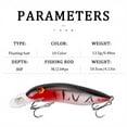 thumbnail image 2 of MInHoues Floating Minnow Fishing Lure, 4.13" Hard Plastic Artificial Swimbait with Treble Hooks, Realistic Long Casting Bait for Bass, Freshwater Saltwater Tackle Gear, 2 of 5