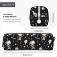 thumbnail image 3 of Fotbe cute Skull bone Pattern Leather Pencil Case, Pencil Pouch with Durable Zipper, Compact and Stylish Organizer for Stationery, Art Supplies, Travel Essentials, 3 of 7
