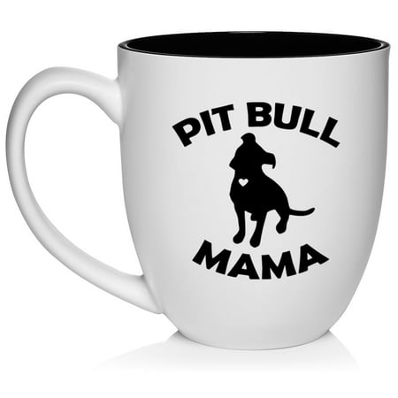 

Pit Bull Mama Ceramic Coffee Mug Tea Cup Gift for Her Friend Coworker Wife (16oz White)