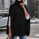 thumbnail image 5 of Gibobby Suéter de Mujer Mujer Otoño Invierno Cuello Poncho Suéter Moda Chunky Knit Cape Wrap Suéteres Jumper Tops (Negro, XL), 5 of 5