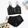 thumbnail image 2 of Lindreshi Lingerie Sets for Women 2pc Set Lingerie Silk Underwear Sleepwear Underwear Pajamas Satin Lace, 2 of 9