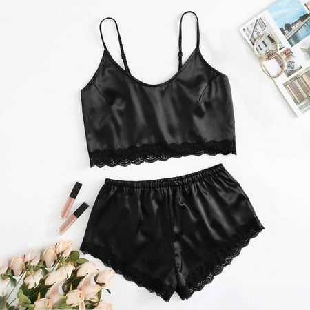 QIPOPIQ Pajamas for Women Clearance New Sexy Lingerie Silk Underwear Underwear Satin Lace Plus Size Sleepwear Reduced Price!