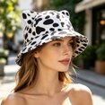 thumbnail image 5 of RFQWOVSR Women's Animal Print Bucket Hat with Cat Ear Design for Casual Wear, 5 of 6