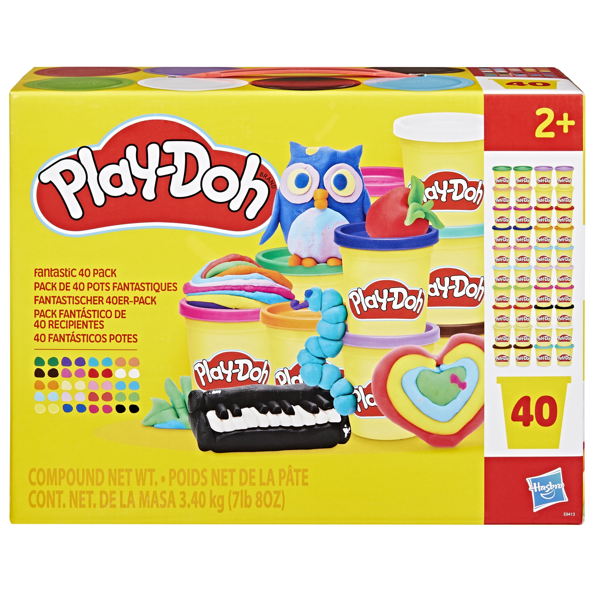 Play-Doh Hasbro C3898EU4 Lot de 6 pâtes à Modeler Couleurs primaires