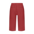 thumbnail image 4 of WILLBEST Pantalones Casuales para Mujer, Largos Hasta La Rodilla, elegantes, con Cintura Elástica y Bolsillos, para Atuendos de Playa de Verano. Extra Grande, 4 of 4