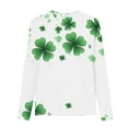 thumbnail image 4 of Atogsazn Kids Girls St. Patrick's Day Shirt Children Crewneck Long Sleeve Blouse Pullover Outfit Tops T-shirt White 13-14 Years Fashion, 4 of 4